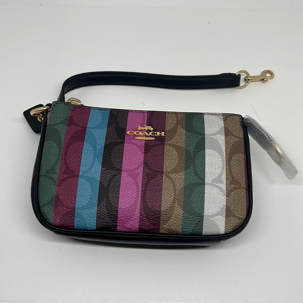 Coach nolita 15 multicolor stripes. New